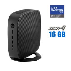 Неттоп HP t740 Thin Client USFF / AMD Ryzen V1756B (4 (8) ядра по 3.25 - 3.6 GHz) (аналог i7-7700T) / 16 GB DDR4 / 256 GB SSD M.2 / AMD Radeon Pro WX 3100, 4 GB GDDR5, 128-bit / Win 10 Pro