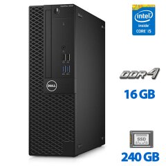 Компьютер Dell OptiPlex 3050 SFF / Intel Core i5-6500 (4 ядра по 3.2 - 3.6 GHz) / 16 GB DDR4 / 240 GB SSD NEW / Intel HD Graphics 530 / HDMI / Windows 11 Pro