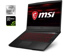 Игровой ноутбук MSI GF63 Thin 10SDR / 15.6" (1920x1080) IPS / Intel Core i7-10750H (6 (12) ядер по 2.6 - 5.0 GHz) / 16 GB DDR4 / 256 GB SSD / nVidia GeForce GTX 1660 Ti, 6 GB GDDR6, 192-bit / WebCam
