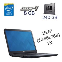 Ноутбук Dell Latitude 3540 / 15.6" (1366x768) TN / Intel Core i3-4100U (2 (4) ядра по 1.8 GHz) / 8 GB DDR4 / 240 GB SSD / Intel HD Graphics 4400 / WebCam