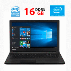 Ноутбук Toshiba Satellite R50 / 15.6" (1366x768) TN / Intel Celeron 3865U (2 ядра по 1.8 GHz) / 16 GB DDR3 / 256 GB SSD / Intel HD Graphics 610