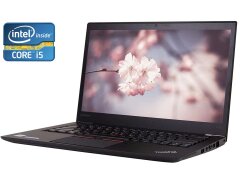 Ультрабук А-клас Lenovo Thinkpad T460s / 14" (1920x1080) IPS / Intel Core i5-6300U (2 (4) ядра по 2.4 - 3.0 GHz) / 8 GB DDR4 / 256 GB SSD / Intel HD Graphics 520 / WebCam / 2x АКБ