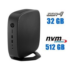 Неттоп HP t740 Thin Client USFF / AMD Ryzen V1756B (4 (8) ядра по 3.25 - 3.6 GHz) (аналог i7-7700T) / 32 GB DDR4 / 512 GB SSD M.2 / AMD Radeon RX Vega 8 Graphics / Win 10 Pro