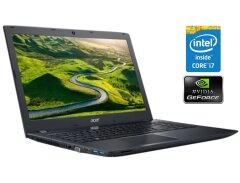 Игровой ноутбук Acer Aspire E5-576G / 15.6" (1920x1080) IPS / Intel Core i7-8550U (4 (8) ядра по 1.8 - 4.0 GHz) / 8 GB DDR4 / 256 GB SSD / nVidia GeForce MX150, 2 GB GDDR5, 64-bit / WebCam
