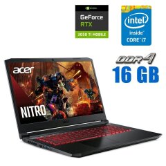 Игровой ноутбук Acer Nitro 5 AN517-54-79L1 / 17.3" (1920x1080) IPS / Intel Core i7-11800H (8 (16) ядер по 2.3 - 4.6 GHz) / 16 GB DDR4 / 512 GB SSD / nVidia GeForce RTX 3050 Ti, 4 GB GDDR6, 128-bit / WebCam
