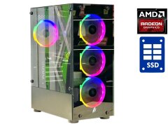 Игровой ПК 1stPlayer Tower / Intel Core i3-10100F (4 (8) ядра по 3.6 - 4.3 GHz) / 8 GB DDR4 / 480 GB SSD / AMD Radeon RX 480, 4 GB GDDR5, 256-bit / 500W / Win 10