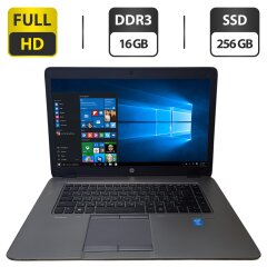 Ноутбук Б-класс HP EliteBook 850 G2 / 15.6" (1920x1080) TN / Intel Core i5-5300U (2 (4) ядра по 2.3 - 2.9 GHz) / 16 GB DDR3 / 256 GB SSD / Intel HD Graphics 5500 / WebCam