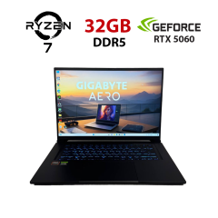 Игровой ноутбук Gigabyte Aero X16 1VH / 16" (2560x1600) IPS / AMD Ryzen Al 7 350 (8 (16) ядер по 2.0 - 5.0 GHz) / 32 GB DDR5 / 1000 GB SSD / nVidia GeForce RTX 5060, 8 GB GDDR7, 128-bit / WebCam