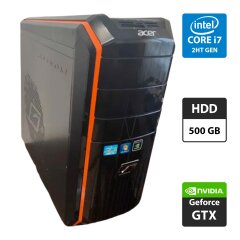 Игровой ПК Acer Predator G3610 Tower / Intel Core i7-2600 (4 (8) ядра по 3.4 - 3.8 GHz) / 8 GB DDR3 / 500 GB HDD / nVidia GeForce GTX 460, 1 GB GDDR5, 256-bit / DVD-ROM