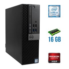 Ігровий ПК Dell OptiPlex 3040 SFF / Intel Core i5-6500 (4 ядра по 3.2 - 3.6 GHz) / 16 GB DDR4 / 240 GB SSD / AMD Radeon HD 8490, 1 GB DDR3, 64-bit / DVD-RW