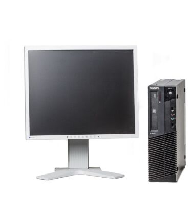 Комплект: Lenovo m82 Desktop / Intel Core i3-2120 (2(4)ядра по 3.30GHz) / 8 GB DDR3 / 250 GB HDD / DVD-ROM / USB 3.0 / SATA 3 + Монитор Eizo FlexScan S1921 / 19" / 1280x1024 S-PVA / DVI, VGA, 2 x USB / встроенные колонки