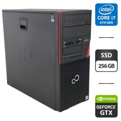 Комп'ютер Fujitsu Esprimo P956 E90 Tower / Intel Core i7-6700 (4 (8) ядра по 3.4 - 4.0 GHz) / 16 GB DDR4 / 240 GB SSD / nVidia GeForce GTX 1050, 2 GB GDDR5, 128-bit / DVD-ROM