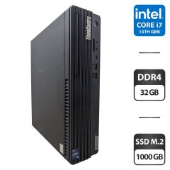 Комп'ютер Lenovo ThinkCentre M70s Gen 4 SFF / Intel Core i7-13700 (16 (24) ядер по 1.5 - 5.2 GHz) / 32 GB DDR4 / 1000 GB SSD M.2 / Intel UHD Graphics 770 / DVD-ROM