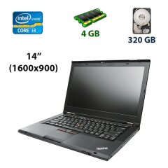 Ноутбук Lenovo ThinkPad T430i / 14" (1600x900) TN+film LED / Intel Core i3-3120M (2 (4) ядра по 2.5 GHz) / 4 GB DDR3 / 320 GB HDD / DVD-RW / WebCam / USB 3.0 / DP-Mini