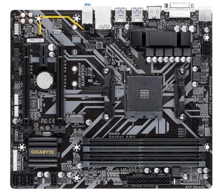 Новая материнская плата Gigabyte B450M DS3H / Socket AMD AM4 / USB 3.2