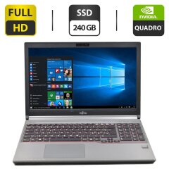 Мобильная рабочая станция Б-класс Fujitsu Celsius H730 / 15.6" (1920x1080) IPS / Intel Core i7-4800MQ (4 (8) ядра по 2.7 - 3.7 GHz) / 16 GB DDR3 / 240 GB SSD / nVidia Quadro K1100M, 2 GB GDDR5, 128-bit / WebCam / DVD-ROM / VGA