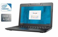 Нетбук Б-клас Lenovo N23 Chromebook / 11.6" (1366x768) TN / Intel Celeron N3060 (2 ядра по 1.6 - 2.48 GHz) / 4 GB DDR3 / 16 GB SSD / Intel HD Graphics 400 / WebCam / HDMI