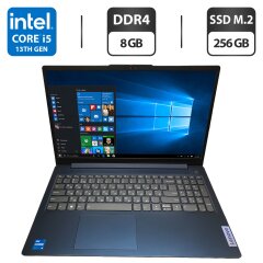 Ноутбук Б-клас Lenovo IdeaPad Slim 3 15IRU8 / 15.6" (1920x1080) IPS Touch / Intel Core i5-1335U (10 (12) ядра по 3.4 - 4.6 GHz) / 8 GB DDR4 / 256 GB SSD M.2 / Intel Iris Xe Graphics / WebCam