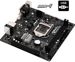 Новая материнская плата ASRock H310CM-HDV / Socket LGA1151 / USB 3.1