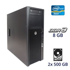 Рабочая станция HP Workstation Z420 Tower / Intel Xeon E5-1607v2 (4 ядра по 3.0 GHz) / 8 GB DDR3 / 2x 500 GB HDD / AMD Radeon HD 4350, 1 GB DDR2, 64-bit