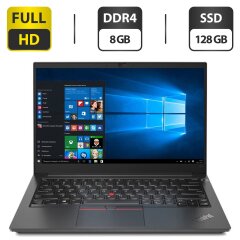 Ультрабук Б-клас Lenovo ThinkPad E14 G1 / 14" (1920x1080) IPS / Intel Core i3-10110U (2 (4) ядра по 2.1 - 4.2 GHz) / 8 GB DDR4 / 128 GB SSD / Intel UHD Graphics / WebCam / HDMI / Windows 10 Pro