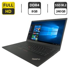 Ультрабук Lenovo ThinkPad E14 Gen2 / 14" (1920x1080) IPS / Intel Core i5-1135G7 (4 (8) ядра по 4.2 GHz) / 8 GB DDR4 / 240 GB SSD M.2 / Intel Iris Xe Graphics / WebCam