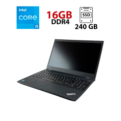 Ультрабук Lenovo ThinkPad T570 / 15.6" (1920x1080) IPS / Intel Core i5-7200U (2 (4) ядра по 2.5 - 3.1 GHz) / 16 GB DDR4 / 240 GB SSD / Intel HD Graphics 620 / WebCam