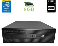 Комп'ютер HP ProDesk 600 G1 SFF / Intel Core i3-4130 (2 (4) ядра по 3.4 GHz) / 8 GB DDR3 / 240 GB SSD / Intel HD Graphics 4400 / 240W / DVD-RW / DisplayPort