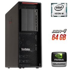 Рабочая станция Lenovo ThinkStation P520 Tower / Intel Xeon W-2123 (4 (8) ядра по 3.6 - 3.9 GHz) / 64 GB DDR4 / 500 GB SSD / nVidia Quadro P4000, 8 GB GDDR5, 256-bit / 690W / DisplayPort