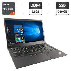Ультрабук Lenovo ThinkPad T14 Gen1 / 14" (1920x1080) IPS / AMD Ryzen 5 Pro 4650U (6 (12) ядер по 2.1 - 4.0 GHz) / 32 GB DDR4 / 240 GB SSD M.2 / AMD Radeon RX Vega 6 Graphics / WebCam