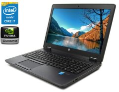 Мобильная рабочая станция Б-класс HP ZBook 15 G2 / 15.6" (1920x1080) TN / Intel Core i7-4810MQ (4 (8) ядра по 2.8 - 3.8 GHz) / 16 GB DDR3 / 240 GB SSD / nVidia Quadro K1100M, 2 GB GDDR5, 128-bit / WebCam / DVD-ROM / Win 10 Pro