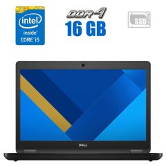 Ультрабук Dell Latitude 5490 / 14" (1920x1080) IPS / Intel Core i5-7300U (2 (4) ядра по 2.6 - 3.5 GHz) / 16 GB DDR4 / 120 GB SSD / Intel HD Graphics 620 / WebCam / HDMI