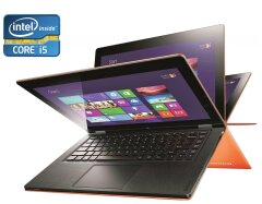 Ноутбук-трансформер Lenovo Ideapad Yoga 13 / 13.3" (1600x900) IPS Touch / Intel Core i5-3317U (2 (4) ядра по 1.7 - 2.6 GHz) / 8 GB DDR3 / 256 GB SSD / Intel HD Graphics 4000 / WebCam / Windows 10
