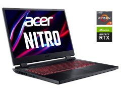 Игровой ноутбук Acer Nitro 5 AN517-42-R85S / 17.3" (1920x1080) IPS / AMD Ryzen 7 6800H (8 (16) ядер по 3.2 - 4.7 GHz) / 32 GB DDR5 / 960 GB SSD / nVidia GeForce RTX 3060, 6 GB GDDR6, 192-bit / WebCam