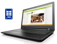 Ноутбук Lenovo IdeaPad 110-15ISK / 15.6" (1366x768) TN / Intel Core i3-6100U (2 (4) ядра по 2.3 GHz) / 8 GB DDR4 / 240 GB SSD / Intel HD Graphics 520 / WebCam / Win 10 Pro