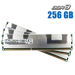 Комплект: Серверная оперативная память Samsung / 256 GB (8x 32 GB) / 4Rx4 PC3-10600R / DDR3 ECC / 1333 MHz