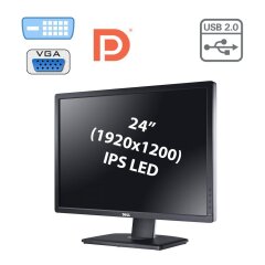 Монитор Dell U2412M / 24" (1920x1200) IPS / DP, DVI-D, VGA, USB-Hub