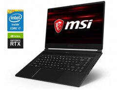 Ігровий ноутбук Б-клас MSI GS65 Stealth 8SF / 15.6" (1920x1080) IPS / Intel Core i7-8750H (6 (12) ядра по 2.2 - 4.1 GHz) / 32 GB DDR4 / 512 GB SSD / nVidia GeForce RTX 2060, 6 GB GDDR6, 192-bit / WebCam