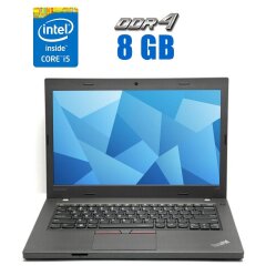 Ноутбук Lenovo ThinkPad L470 / 14" (1920x1080) IPS / Intel Core i5-7300U (2 (4) ядра по 2.6 - 3.5 GHz) / 8 GB DDR4 / 240 GB SSD NEW / Intel HD Graphics 620 / WebCam / Windows 10