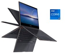 Ультрабук-трансформер Asus ZenBook Flip S UX371E / 13.3" (3840x2160) IPS Touch / Intel Core i7-1165G7 (4 (8) ядра по 2.8 - 4.7 GHz) / 16 GB DDR4 / 1000 GB SSD / Intel Iris Xe Graphics / WebCam / Win 11 Home