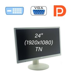Монитор Б класс AOC E2460PQ / 24" (1920x1080) TN / 1x VGA, 1x DVI, 1x DP / VESA 100