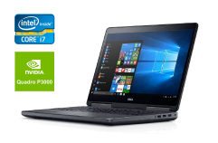 Мобильная рабочая станция Dell Precision 7720 / 17.3" (1600x900) TN / Intel Core i7-7820HQ (4 (8) ядра по 2.9 - 3.9 GHz) / 32 GB DDR4 / 512 GB SSD / nVidia Quadro P3000, 6 GB GDDR5, 192-bit / USB Type-C / Windows 10