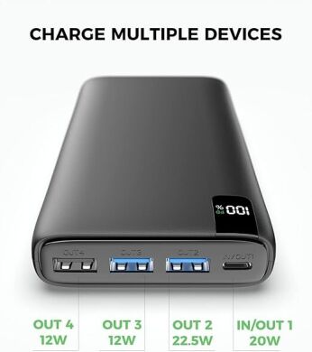 Новый Power Bank Bilivein / 27000 mAh / 22.5W / 5V/3A