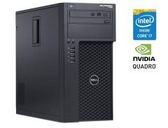 Робоча станція Dell Precision T1700 Tower / Intel Core i7-4770 (4 (8) ядра по 3.4 - 3.9 GHz) / 16 GB DDR3 / 480 GB SSD / nVidia Quadro 600, 1 GB DDR3, 128-bit / DVD-RW
