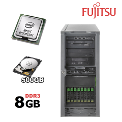Сервер Fujitsu PRIMERGY TX150 S7/ Intel Xeon X3430 (4 ядра по 2,4 - 2,8 GHz) / 8 GB DDR3/ 500 GB HDD/ Chipset Intel&reg; 3420 ( 6 слотів під пам'ять ) / NAS сховище
