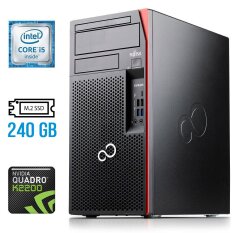Ігровий ПК Fujitsu Esprimo P757/E90+ Tower / Intel Core i5-6500 (4 ядра по 3.2 - 3.6 GHz) / 16 GB DDR4 / 240 GB SSD M.2 / nVidia Quadro K2200, 4 GB GDDR5, 128-bit / 280W / DisplayPort / DVI