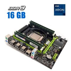 Комплект: Материнская плата Envinda X79G v1.51 + Intel Xeon E5-2695 v2 (12 (24) ядер по 2.4 - 3.2 GHz) / 16 GB DDR3 + Рамка крепления LGA2011