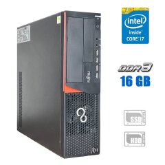 Компьютер Fujitsu ESPRIMO E720 E90+ SFF / Intel Core i7-4770 (4 (8) ядра по 3.4 - 3.9 GHz) / 16 GB DDR3 NEW / 240 GB SSD NEW + 500 GB HDD / Intel HD Graphics 4600 