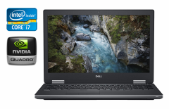 Мобильная рабочая станция Dell Precision 7530 / 15.6" (1920x1080) IPS / Intel Core i7-8850H (6 (12) ядер по 2.6 - 4.3 GHz) / 32 GB DDR4 / 1000 GB SSD / nVidia Quadro P2000, 4 GB GDDR5, 128-bit / WebCam / Windows 10