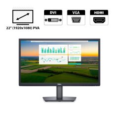 Монитор Dell S2240T / 22" (1920x1080) PVA Touch / VGA, DVI, HDMI + Кабель питания